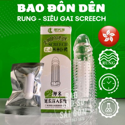 Bao cao su đôn dên rung gai Screech