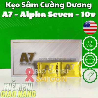 Hộp 10 viên Kẹo cường dương hỗ trợ kéo dài thời gian tăng cường sinh lý nam A7 tại TP Hồ Chí Minh