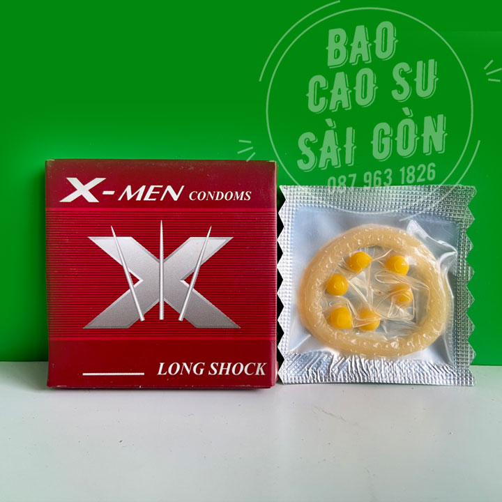 Bao cao su bi nổi Xmen 6 bi kéo dài thời gian với 500 điểm nổi quanh thân bao