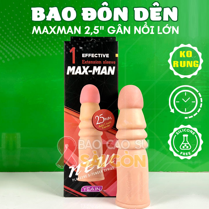 Bao cao su đôn dên Maxman 25mm gân nổi lớn