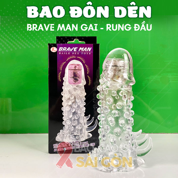 Bao cao su đôn dên Brave Men siêu bi nổi lớn có rung đầu tại TP Hồ Chí Minh