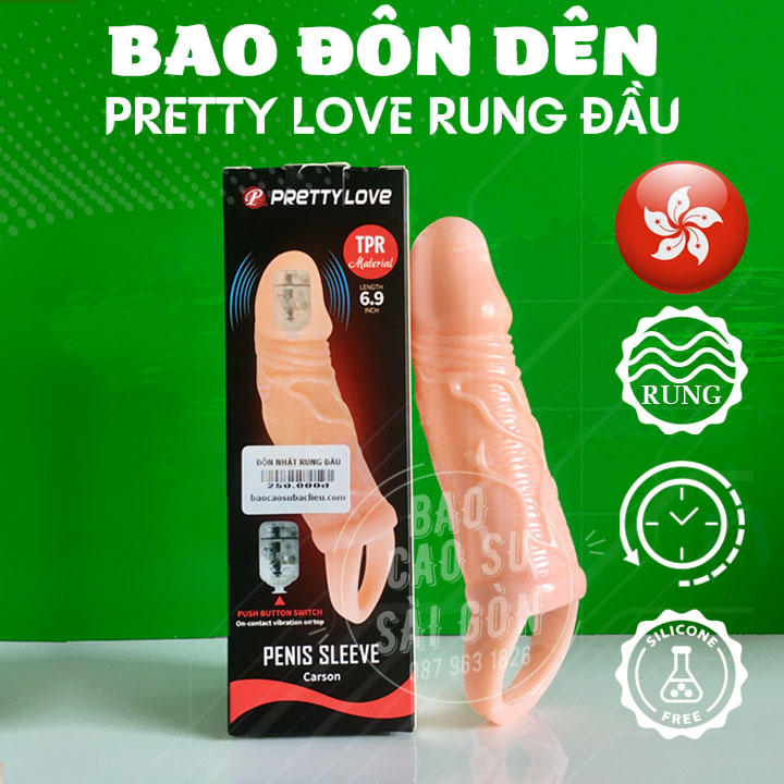 Bao cao su đôn dên Pretty Love rung đầu