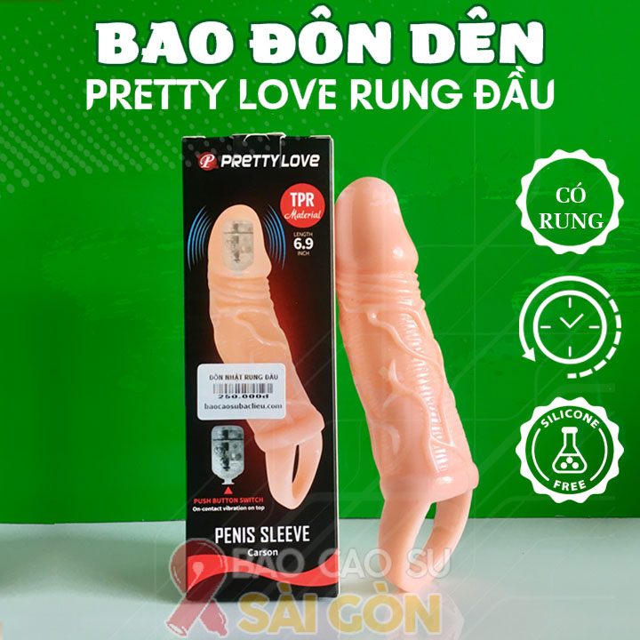 Bao cao su đôn dên Pretty Love rung đầu