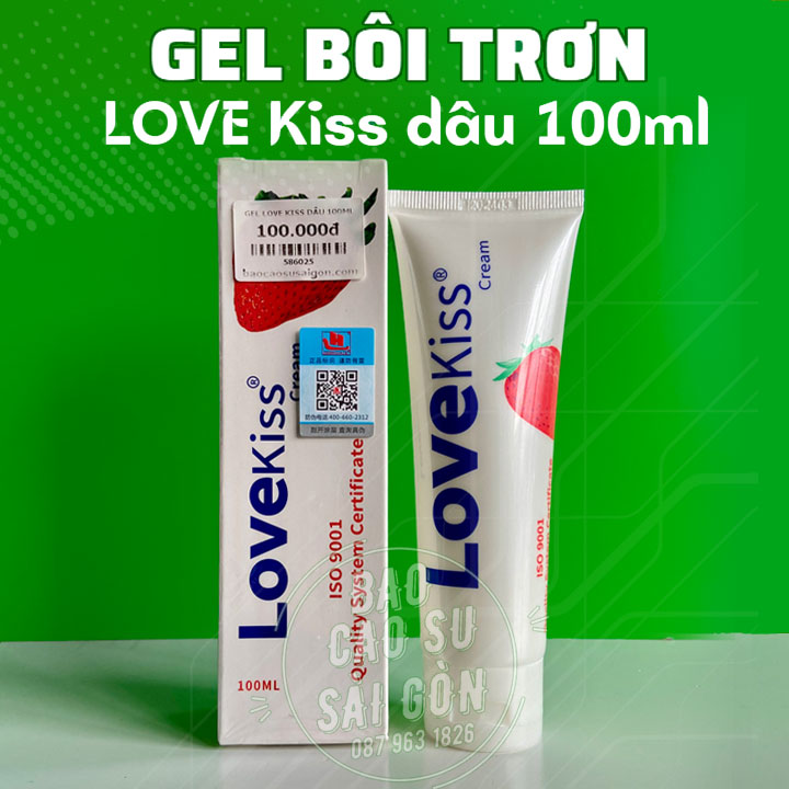 Gel bôi trơn lovekiss dâu 100ml