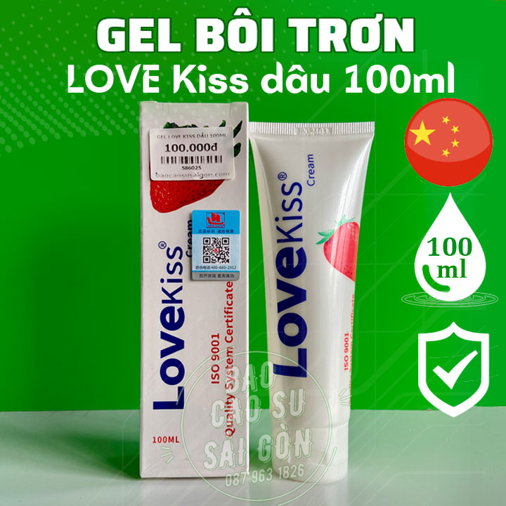 Gel bôi trơn lovekiss dâu 100ml