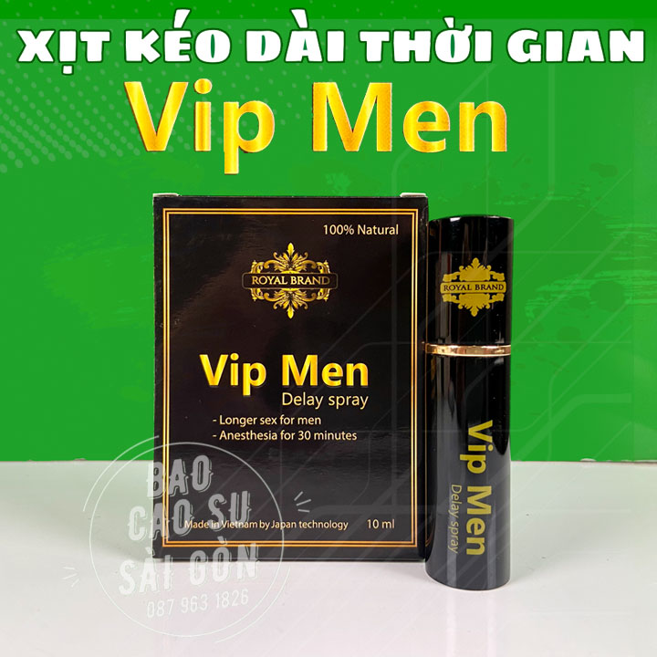 Bao cao su Sài Gòn chuyên cung cấp Xịt VIP MEN kéo dài thời gian cho Nam 10ml tại Tp Hồ Chí Minh