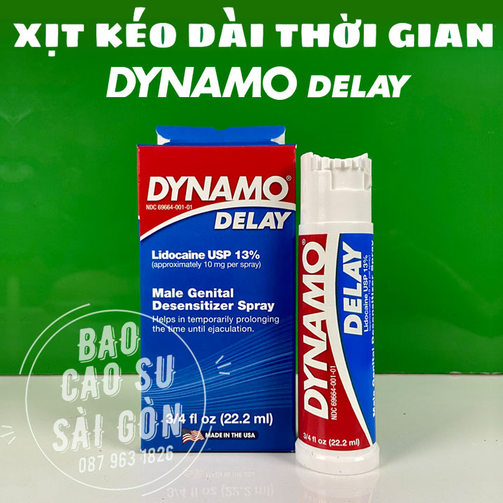 Xit chống xuất tinh sớm Dynamo Delay 22.2ml của Mỹ tại TP Hồ Chí Minh - bao cao su Sài Gòn
