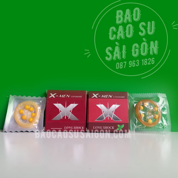 Bao cao su bi nổi Xmen 6 bi kéo dài thời gian với 500 điểm nổi quanh thân bao