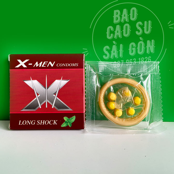 Bao cao su bi nổi Xmen 6 bi kéo dài thời gian với 500 điểm nổi quanh thân bao